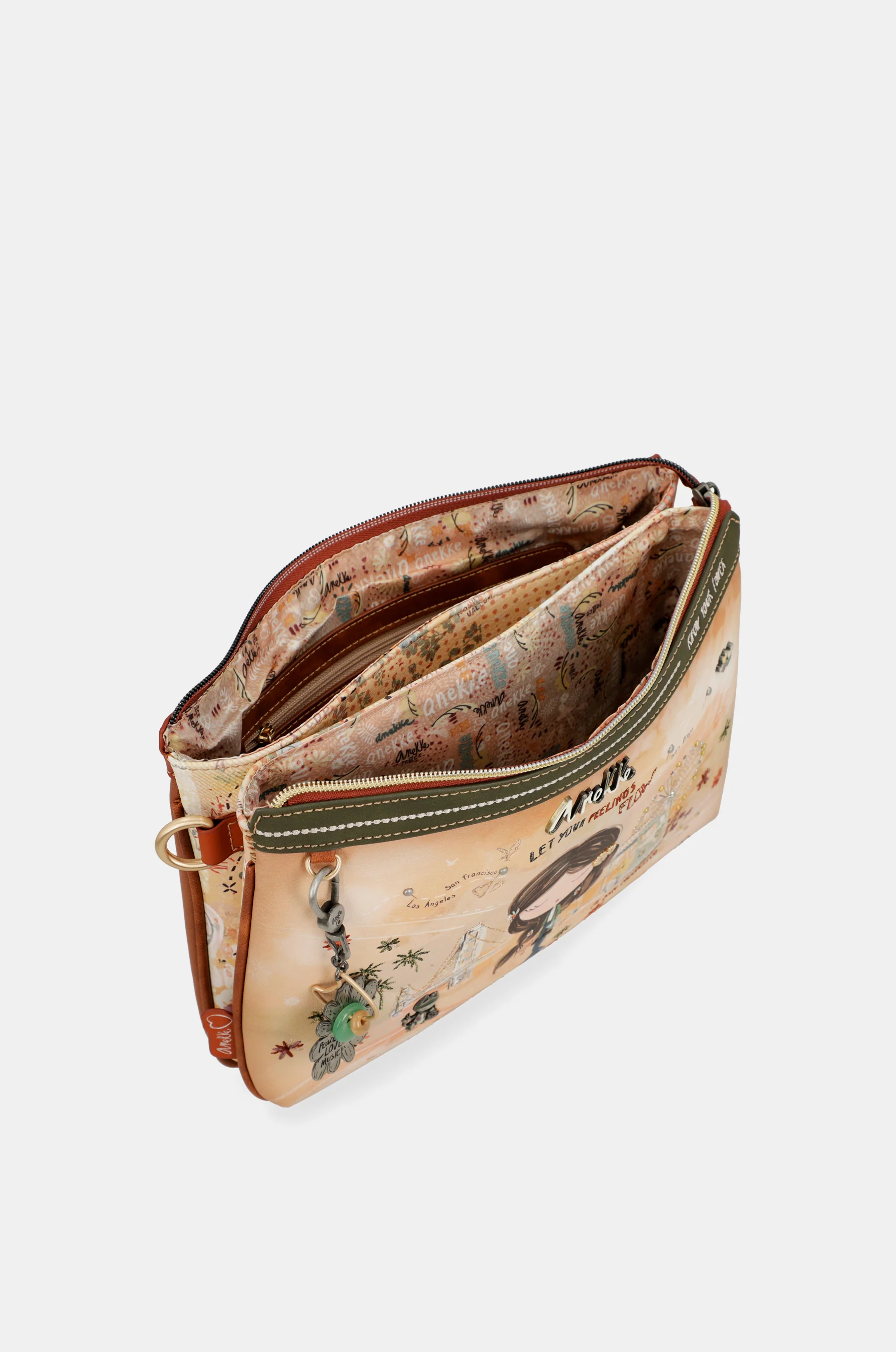Bandolera estampada Peace & Love Camel - Image 5