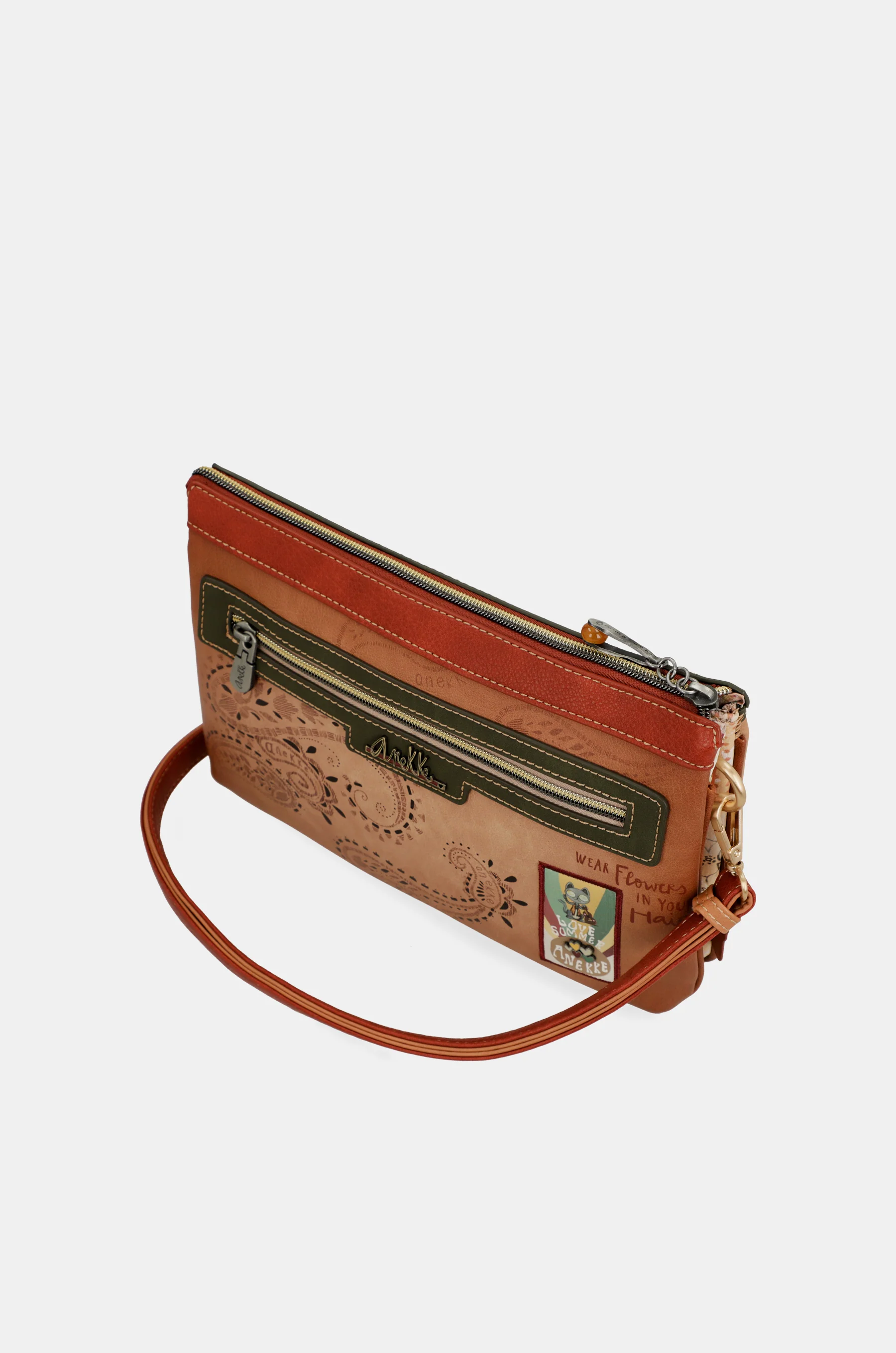Bandolera estampada Peace & Love Camel - Image 9