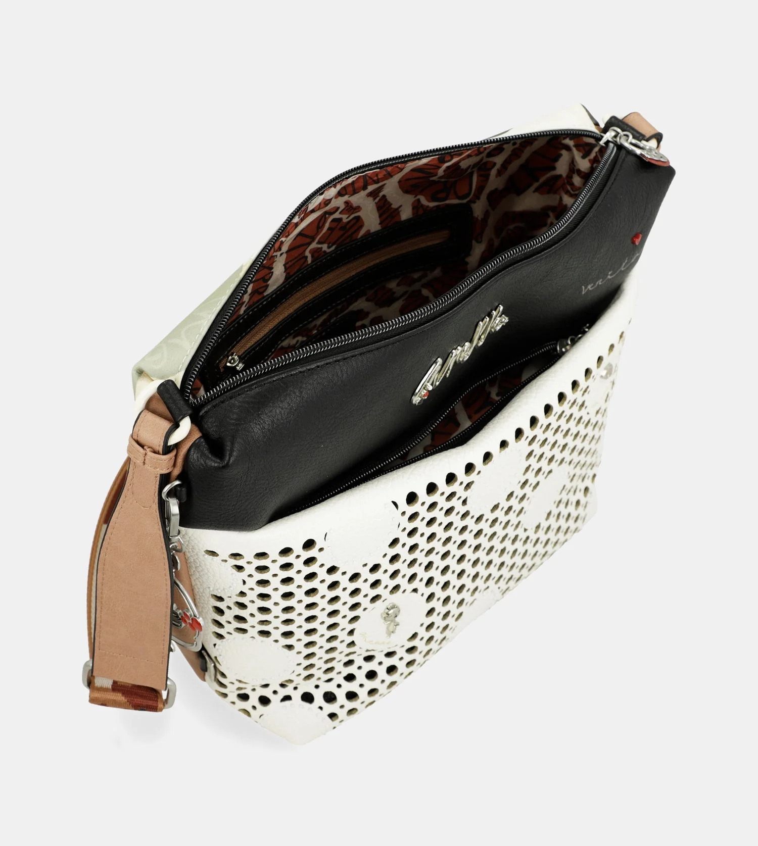 Bandolera grande con bolsillo frontal Lunares - Image 6