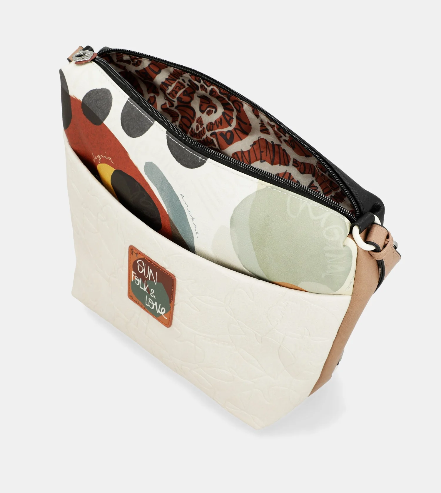 Bandolera grande con bolsillo frontal Lunares - Image 8
