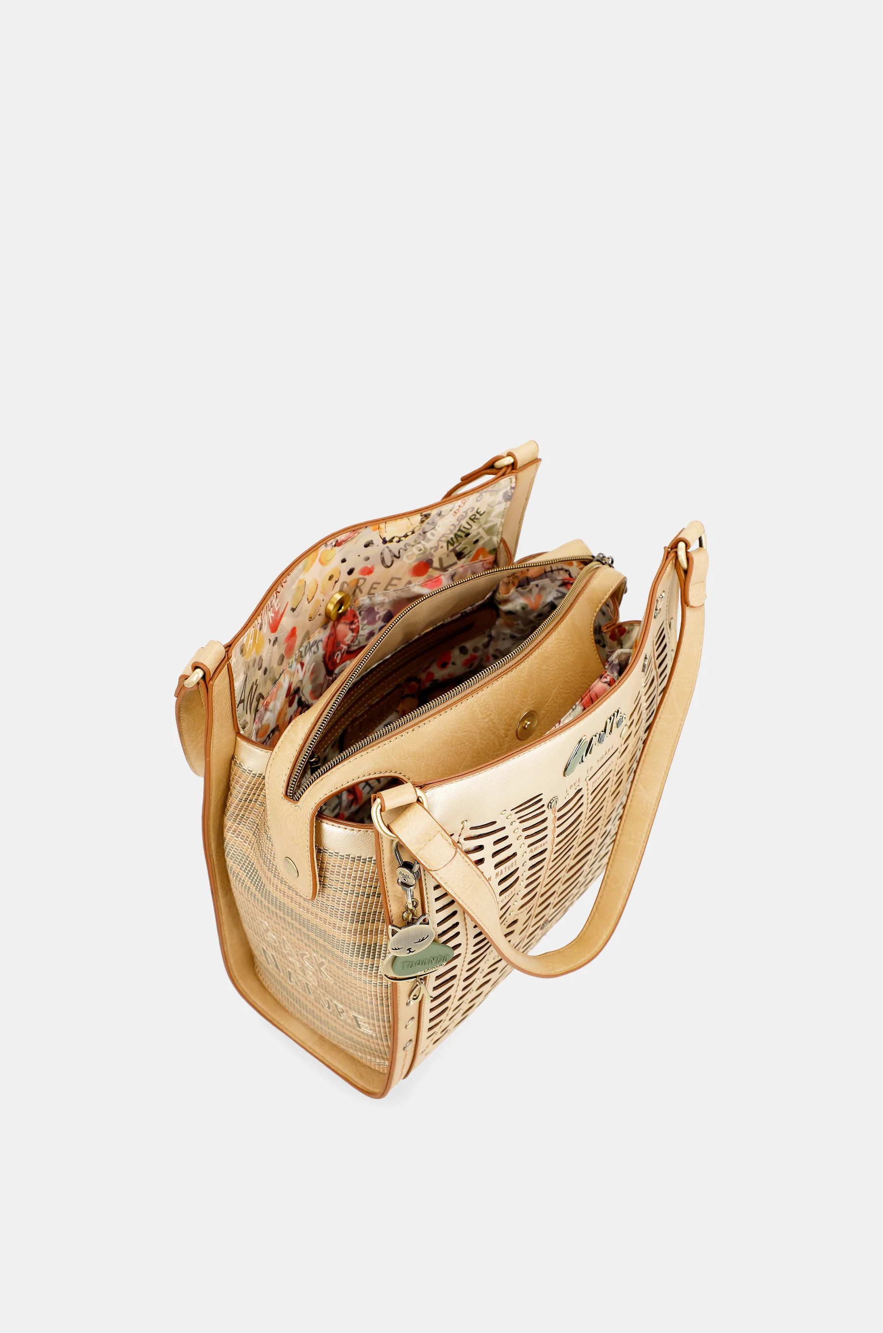 Bolso de hombro dorado Nature Pachamama - Image 5