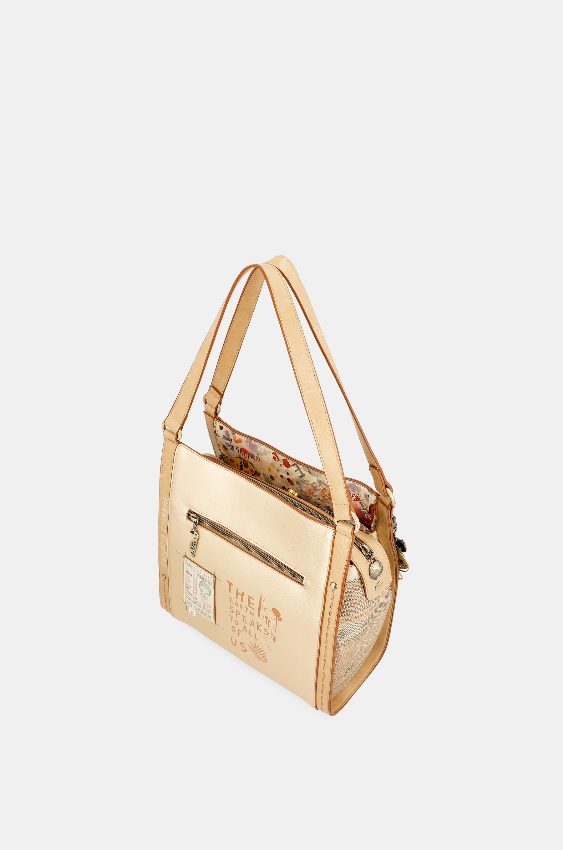 Bolso de hombro dorado Nature Pachamama - Image 7