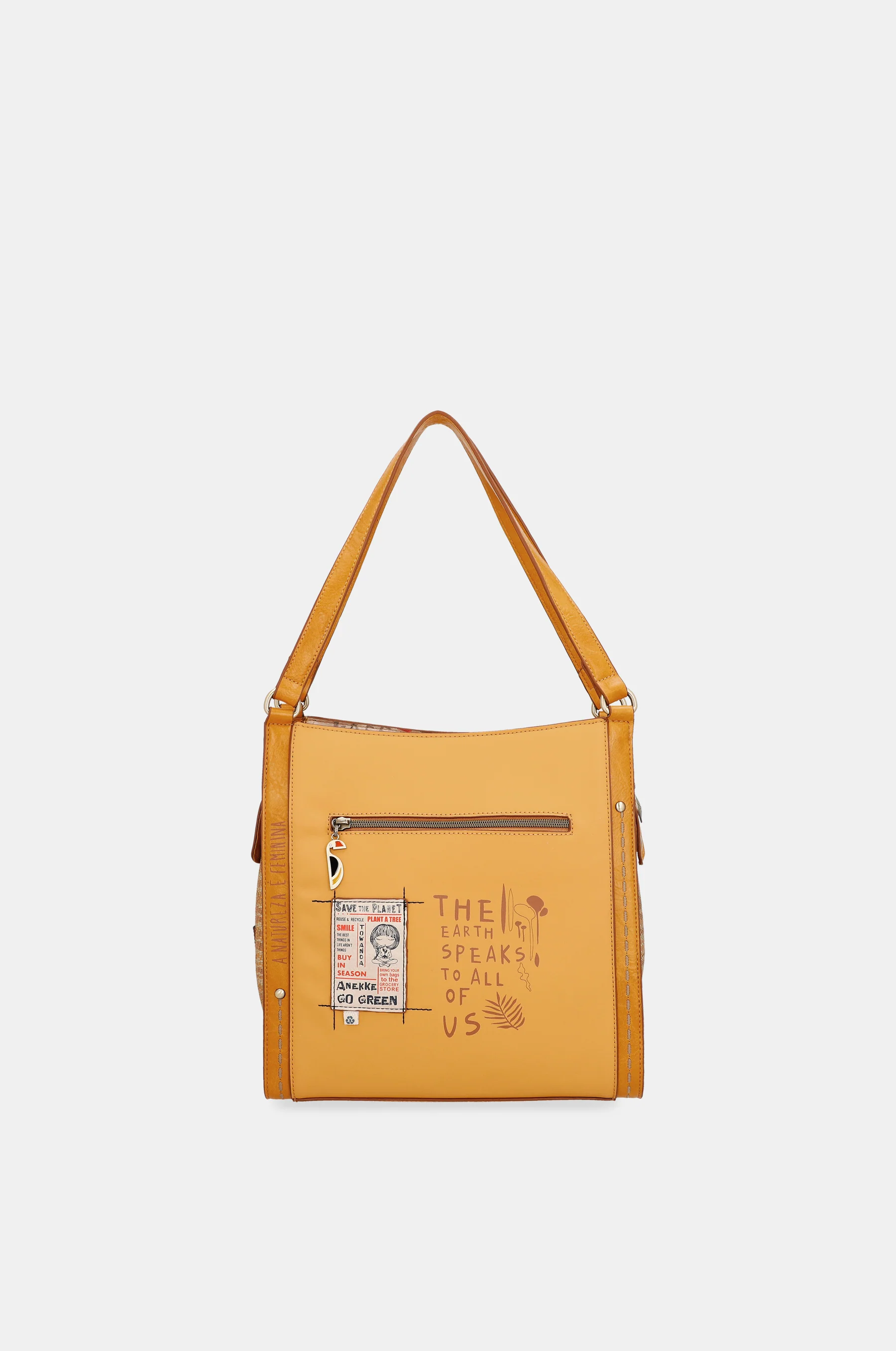 Bolso de hombro ocre Nature Pachamama - Image 3