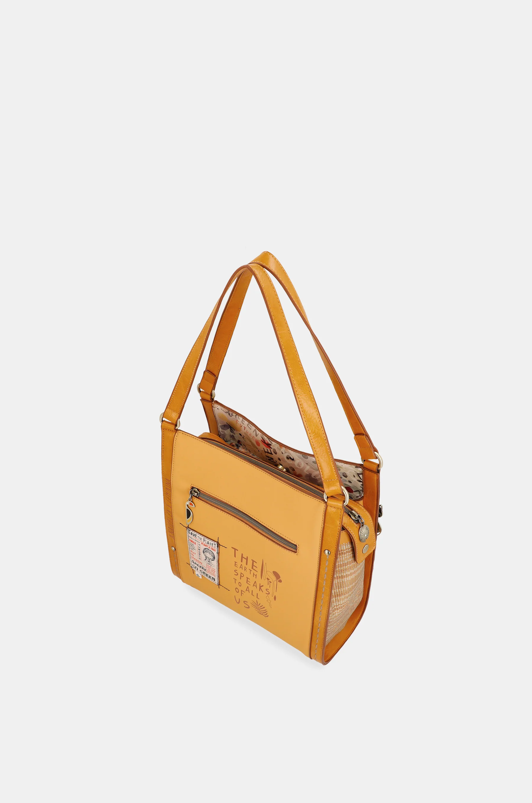 Bolso de hombro ocre Nature Pachamama - Image 7