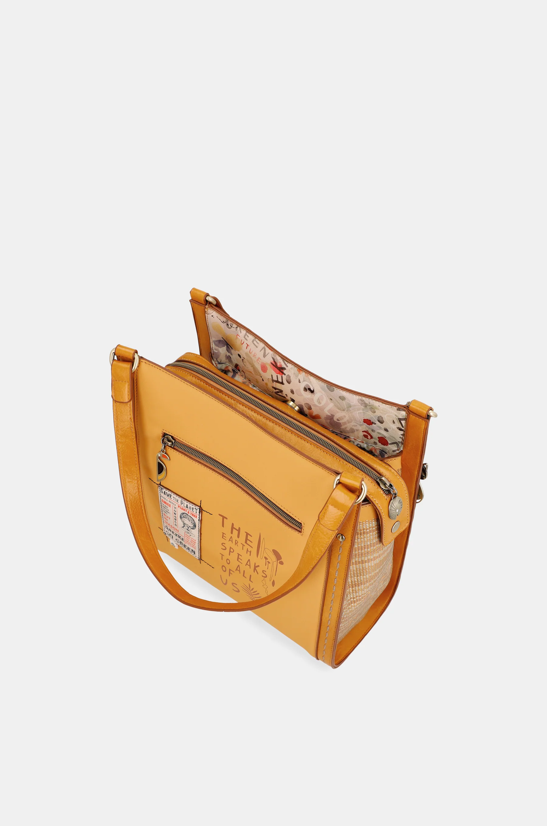 Bolso de hombro ocre Nature Pachamama - Image 8