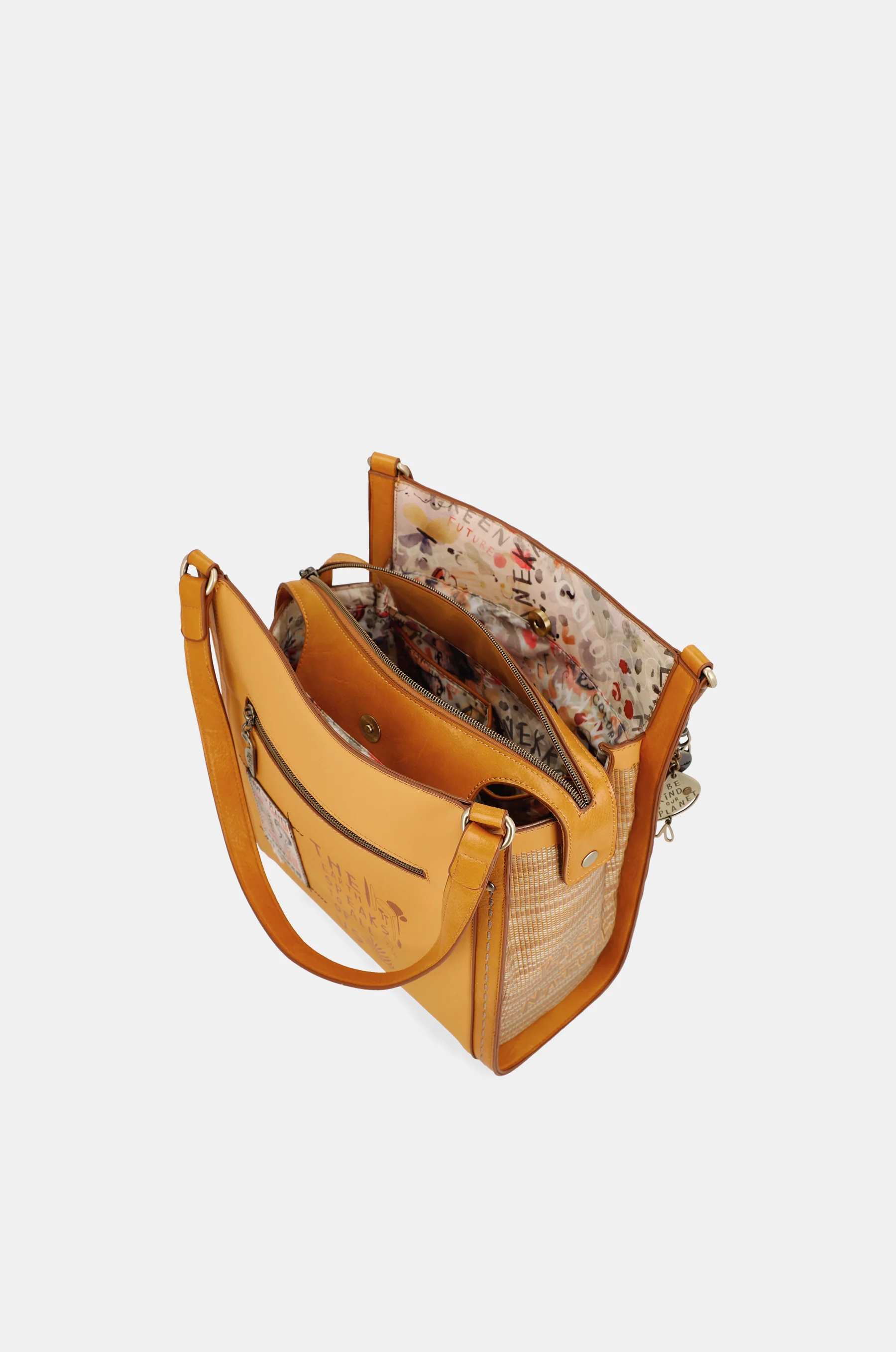 Bolso de hombro ocre Nature Pachamama - Image 9