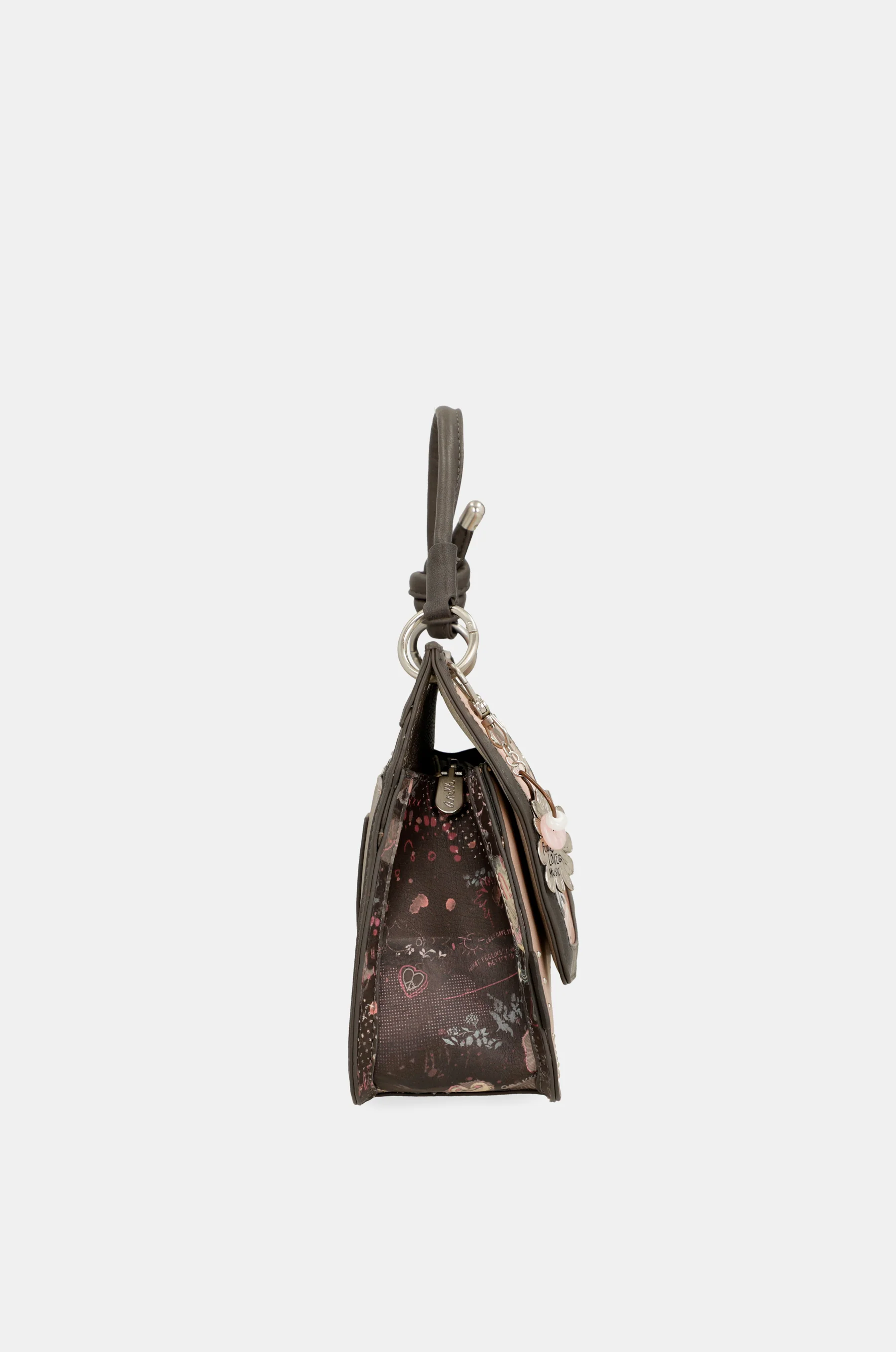 Bolso de solapa Peace & Love rosa - Image 4