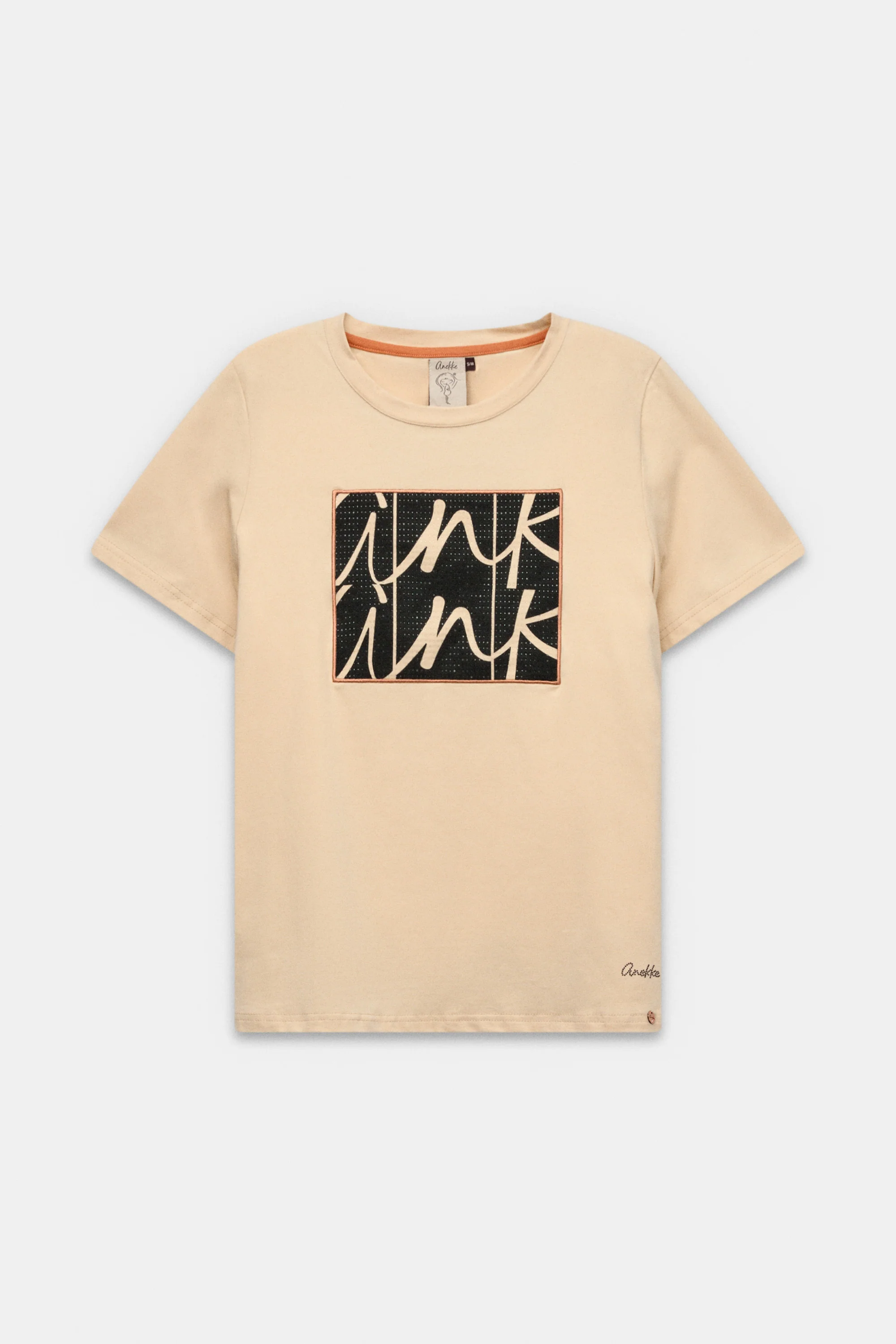 Camiseta beige de manga corta