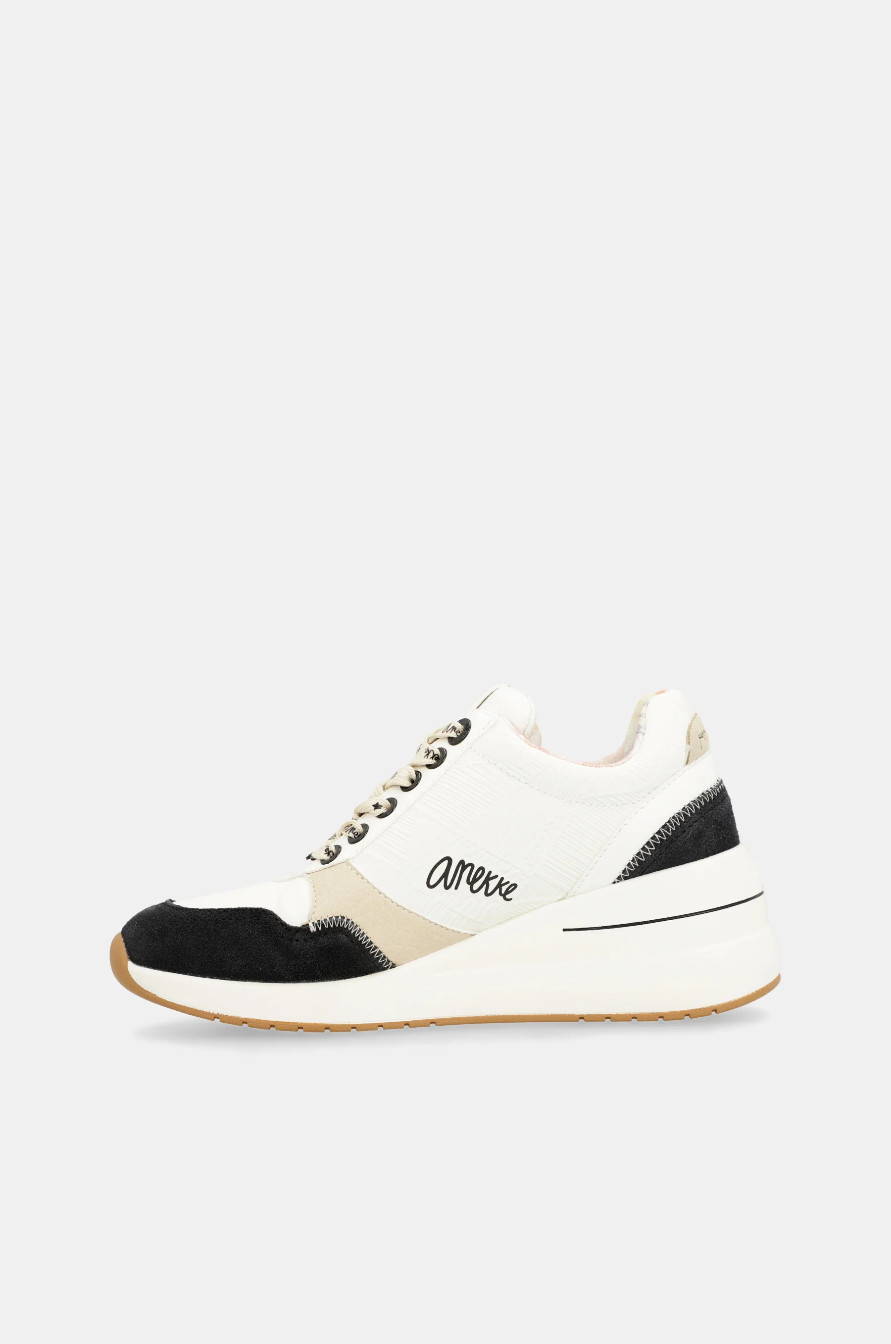 Deportivos con cuña blanco y negro - Image 7