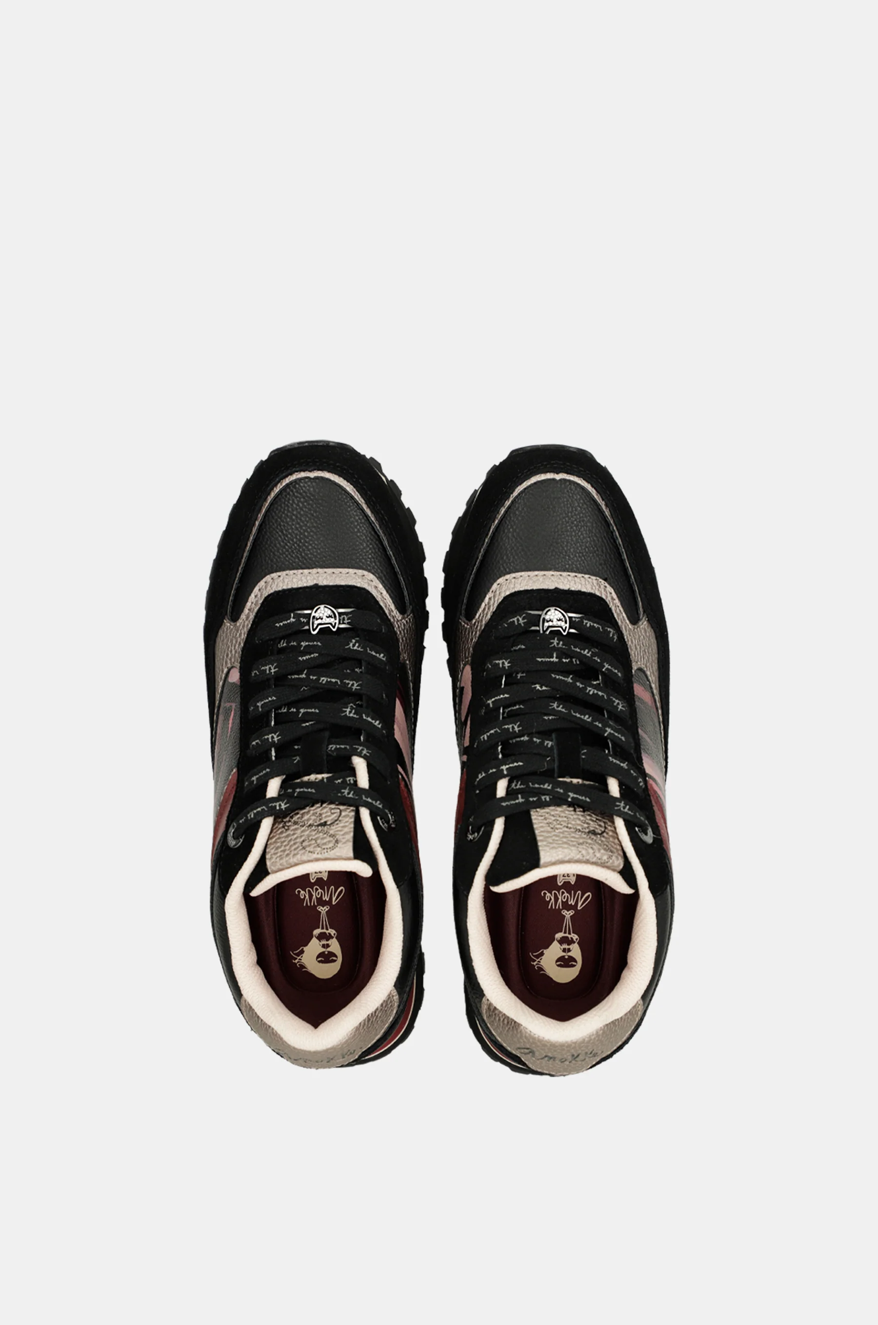 Deportivos plataforma negro estampado - Image 3