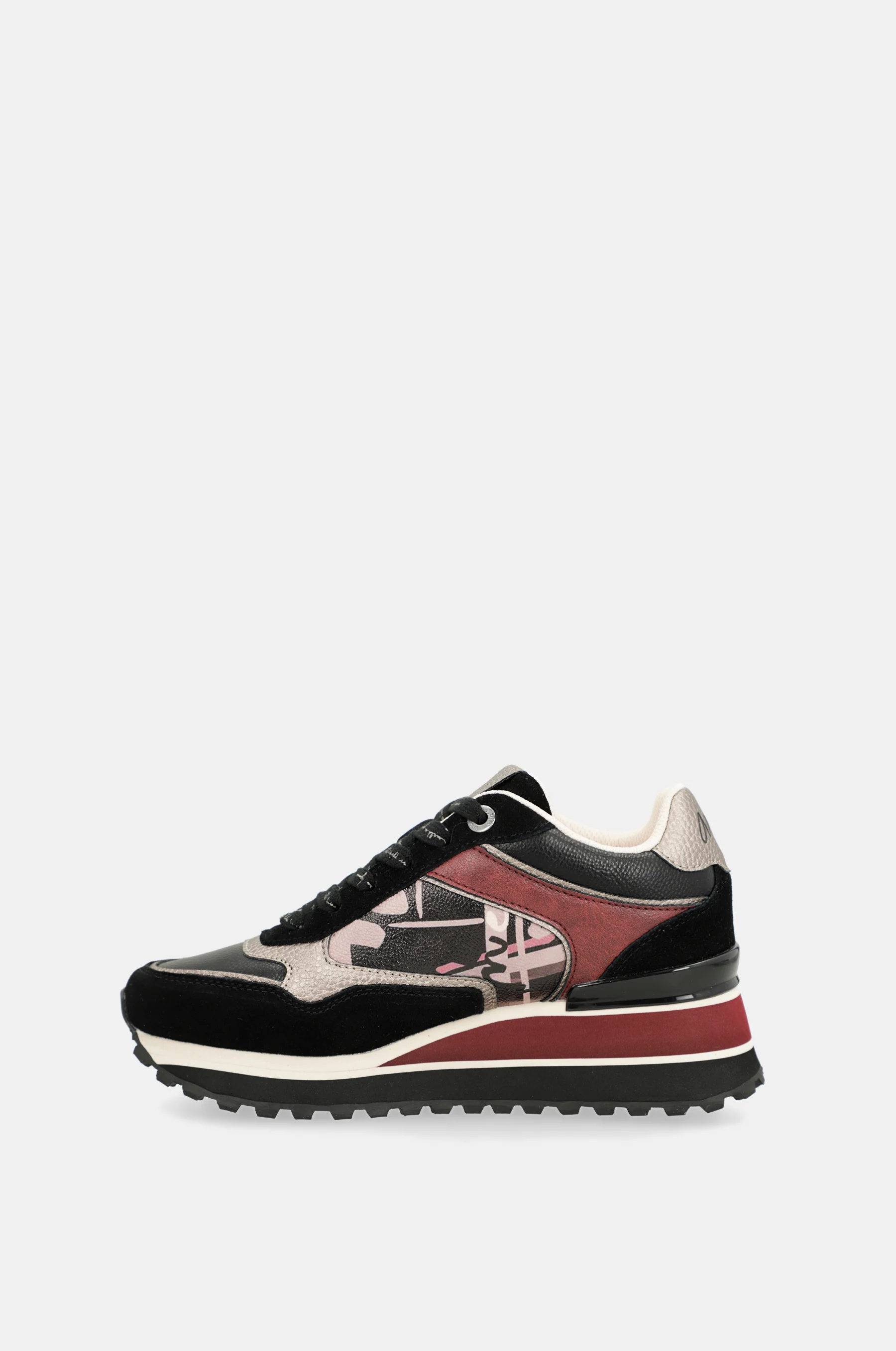 Deportivos plataforma negro estampado - Image 8
