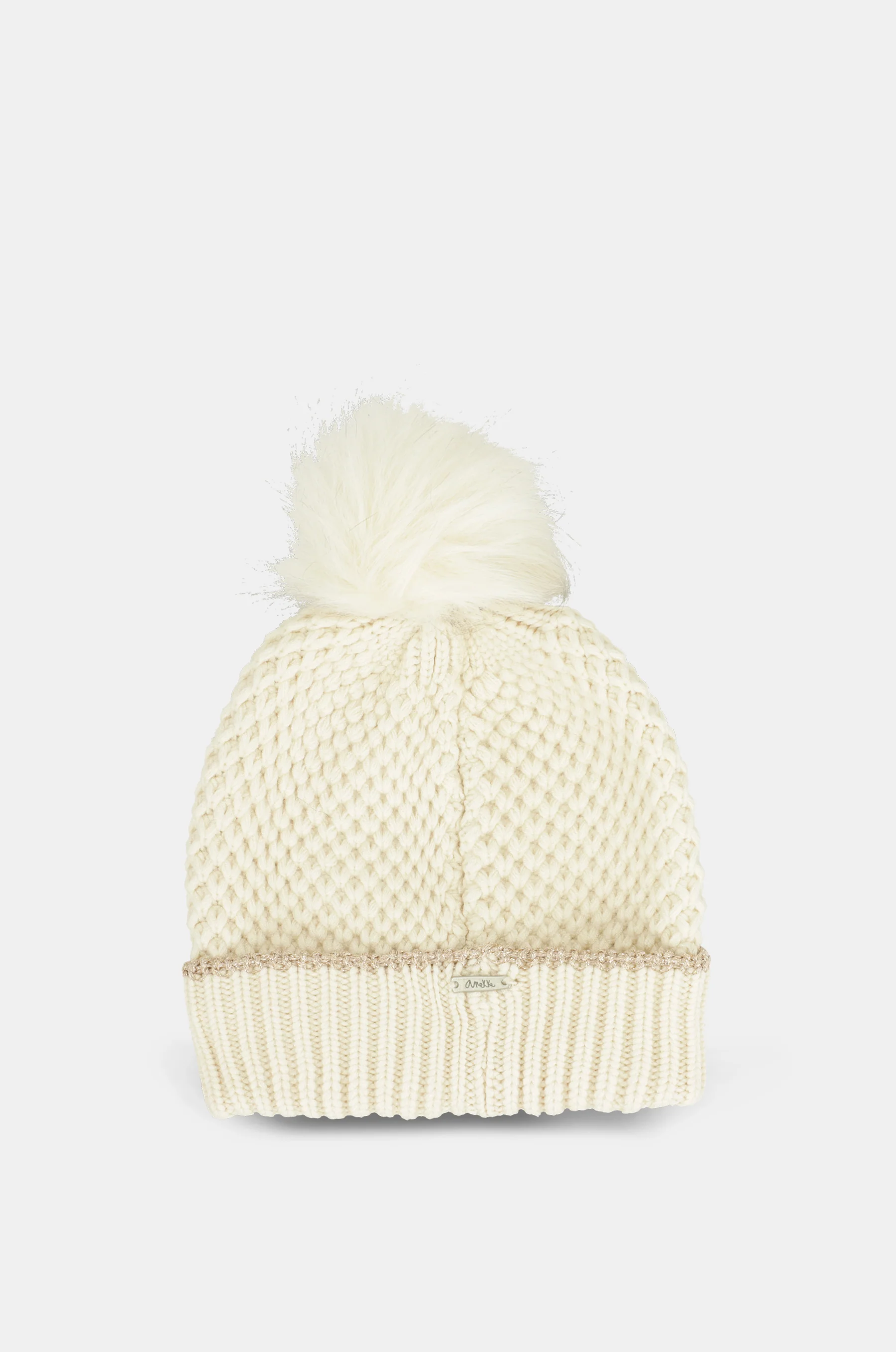 Gorro de punto beige - Image 2