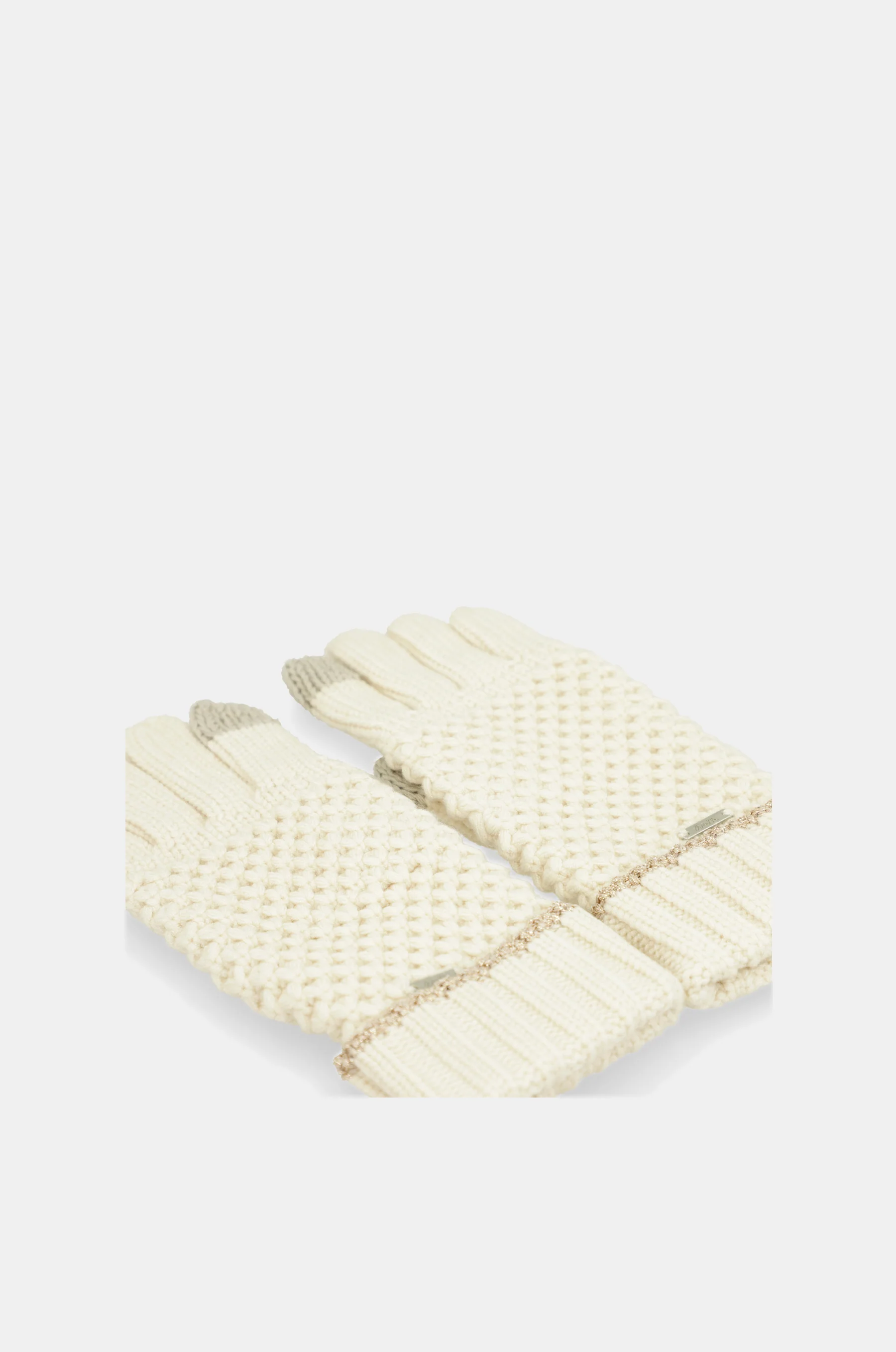 Guantes de punto beige - Image 2