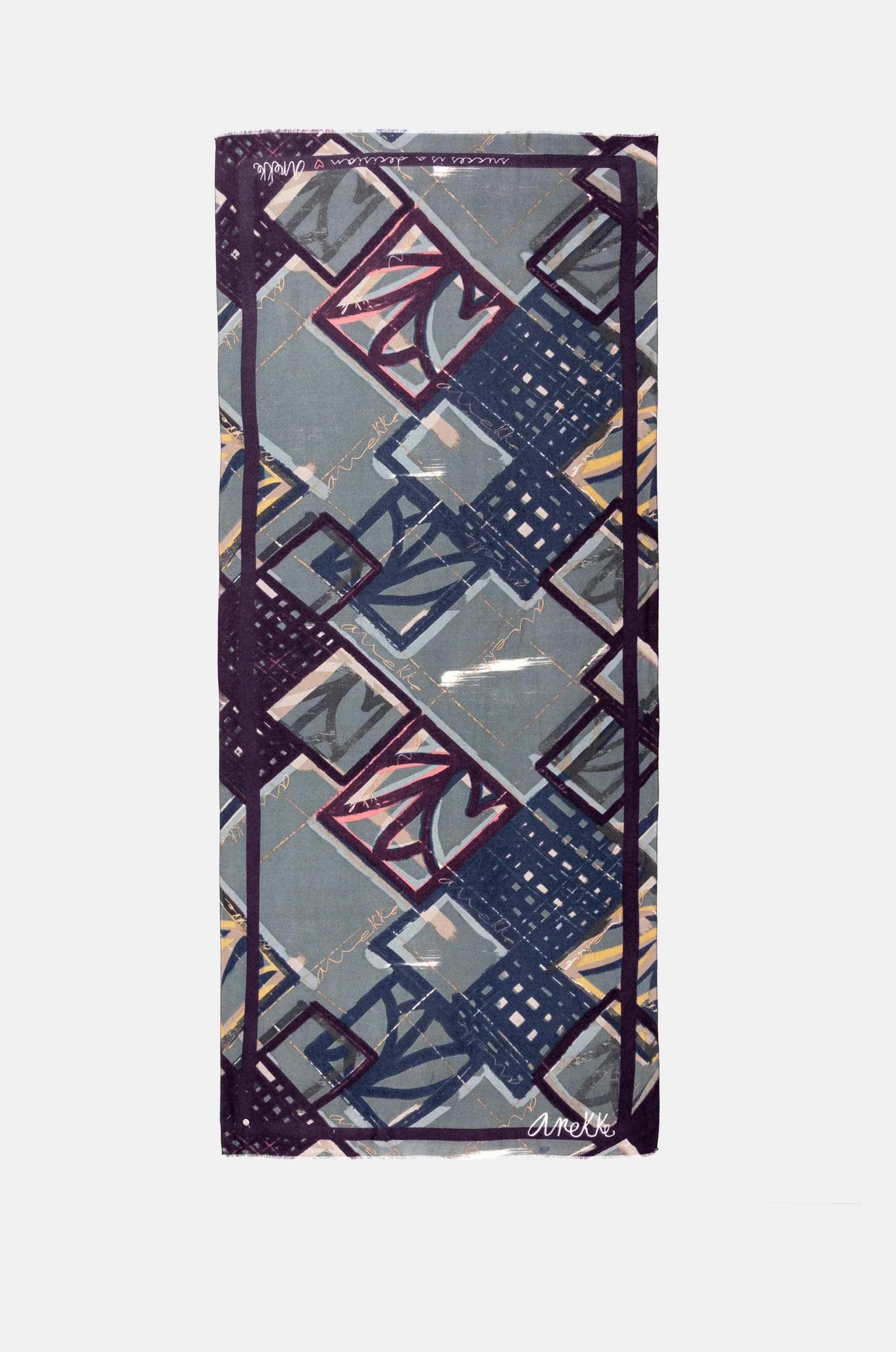 Pashmina azul estampada - Image 2
