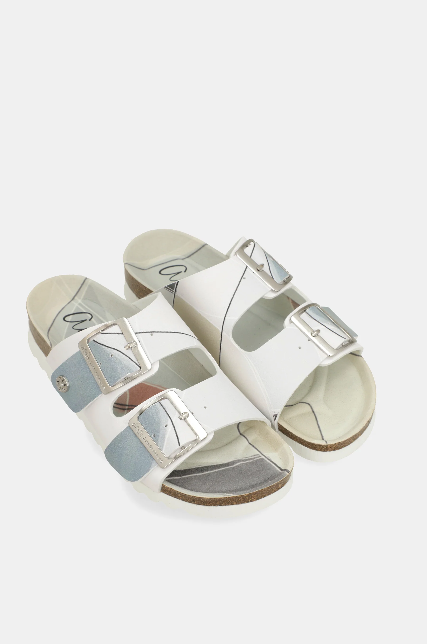 Sandalias bio azul y blancas - Image 4