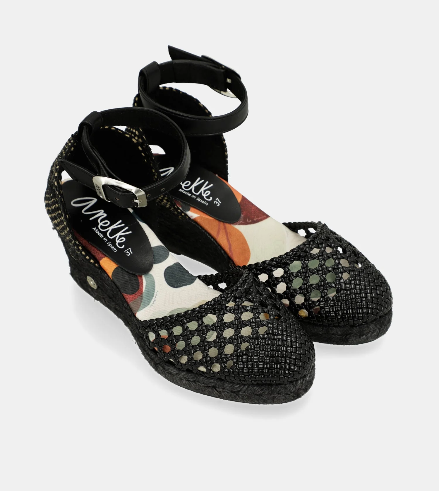 Sandalias de cuña negras Alma - Image 4