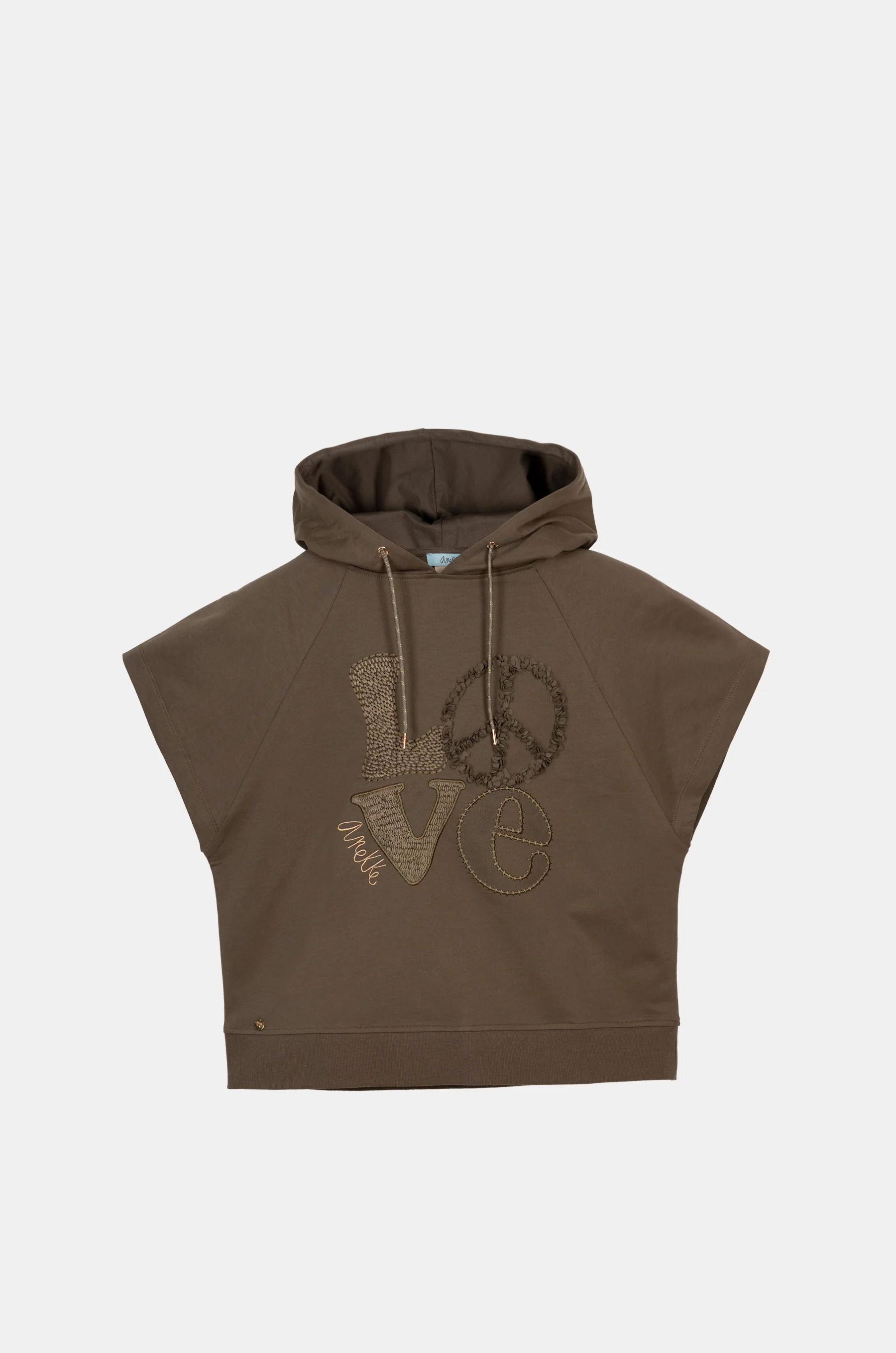 Sudadera verde sin mangas Peace & Love